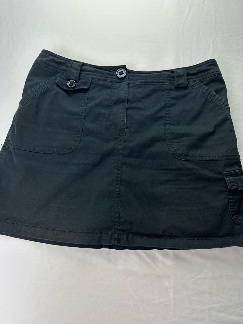 Y2K Jessica Black Cargo Skort Casual Utility Mini Skirt Cotton Gorpcore Outdoor